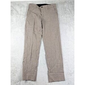 Re/Done Women's 60S Slim Wool-Blend Houndstooth Trouser Brown/Black Size 32